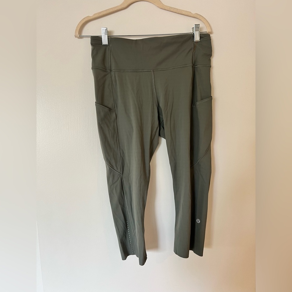 Lululemon Fast & Free Crop II in Nulux fabric